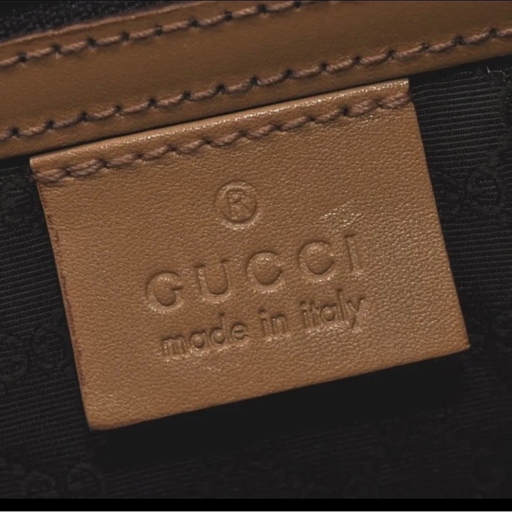 Authentic GUCCI Hand Bag Purse Leather Brown made in Italy 🇮🇹 - Picture 7 of 16